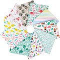 Craftido -25 Options- 100% Cotton Quilting Fabric Bundles 10pcs Fat Quarters 18”x21”-Medium Weight 5.2 oz- Soft Cotton for Quilting, Sewing Project, Patchwork, DIY Crafts – Tropical Flamingo