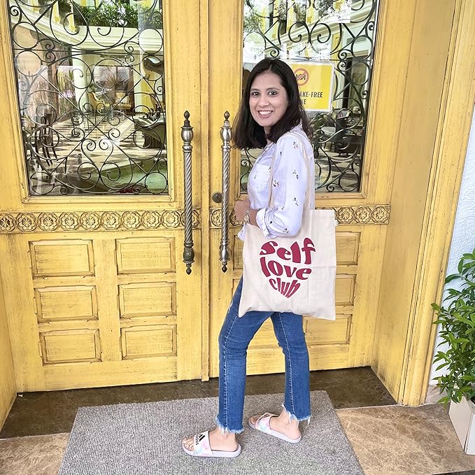 Eco Right Tote Bag for Women, Reusable Grocery Bag, Canvas Tote Bag for Shopping, Cotton Bag for Daily Use, Gifts for Women