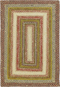 Traditional Jute Braided Runner Rug, Rustic Primitive Country Décor for Kitchen, Entryway, Hallway, Forest Sunset, 2'X8'