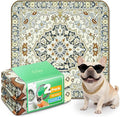FXW Washable Pee Pads for Dogs, Puppy Pads with Super Absorbent, Specifically Designed for Potty Training, 35" Square, Boho Beige, 2 Packs