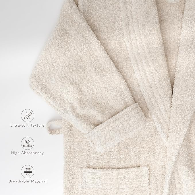 American Soft Linen Women’s 100% Cotton Terry Bathrobe – Soft, Absorbent, Quick Dry Turkish Robes for Women Quality Housecoat
