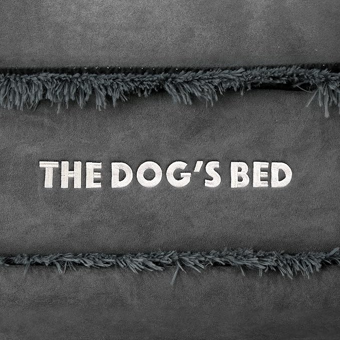 The Dog’s Bed Orthopedic Memory Foam Dog Bed, XXL Grey Fur, Pain Relief for Arthritis, Hip & Elbow Dysplasia, Post Surgery, Lameness Supportive, Calming, Waterproof Washable Cover, Veterinary Approved