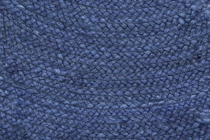 Runner - Oval Rug 2x16 Area Rug Kilim Rug Blue Solid Design 0.27 inches ThickIndoor Outdoor Rug Flatweave Rug High Traffic Area Home & Foyer Corridor Hallway & Stair Runner
