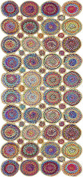 Scalloped Natural Chindi Cotton and Jute Rug, Hand Woven Runner Area Rug, 3x20 Ft Beige & Multicolor Braided Kilim Rugs for Living Room, Kitchen, Entryway, Farmhouse