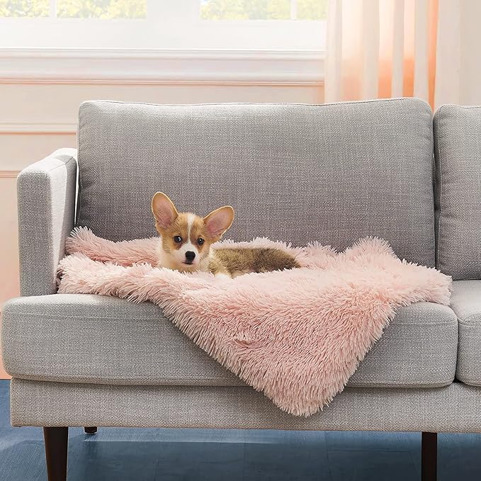 Petbuy Pet Dog Bed Blanket, Fluffy Fleece Throw Sleep Mat, Soft Puppy Cat Kitten Blanket, S M L XL, Fuzzy Reversible Sherpa for Bed, Couch, Sofa, Travel, Washable & Lightweight