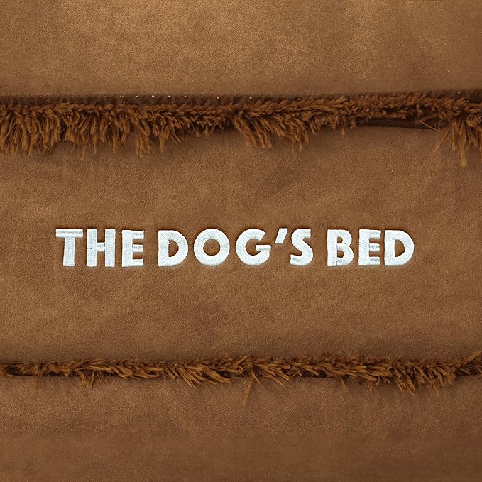 The Dog's Bed Replacement Outer Cover ONLY (Outer Cover ONLY - NO Bed, NO Waterproof Inner) for The Dog's Bed, Washable Fur Fabric, Medium (Teddy Bear Brown Faux Fur) Veterinary Approved
