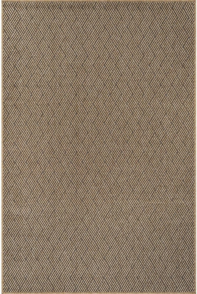 Easy Jute Rugs 5x7 Herringbone Natural Color Living Room Indoor Outdoor Area Rug for Patio and Kitchen Rug High Traffic Washable Easy to Clean Solid Boho Woven Design Carpet (5 x 7)