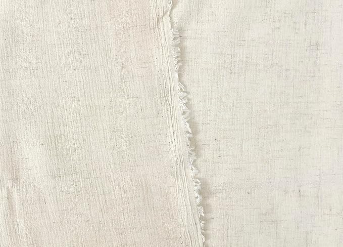 Linen Rayon Blend Fabric by The Linen Lab – Lightweight, Soft, Pre-Washed Material for Sewing, Clothing, Crafts & DIY (1 Yard pre Cut, Oatmeal with Natural Wrinkle Effect)