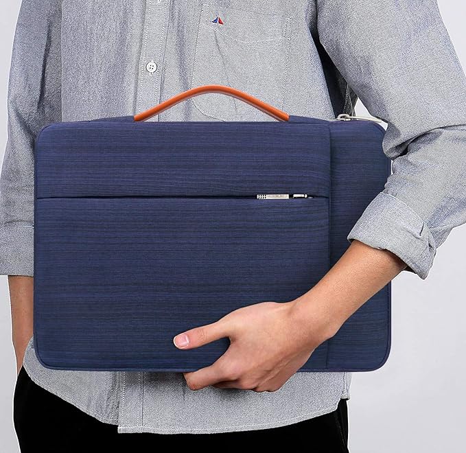Lacdo 360° Protective 16 Inch Laptop Sleeve Case for 16 Inch HP Lenovo ASUS Acer Dell Laptop/HP Pavilion Envy/Lenovo ThinkPad IdeaPad/Acer Swift/ASUS Vivobook/Dell Computer Bag, Blue