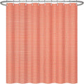 ggaimwf 36x72 Inch Solid Color Shower Curtain for Bathroom Waffle Bath Water Resistant Fabric Curtains Coral Modern Thick Shower Stall Curtain with Metal Hooks