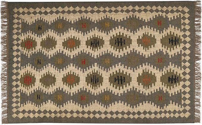 Klim Wool Jute Rug – Handwoven Elegance and Durability (Design 10)
