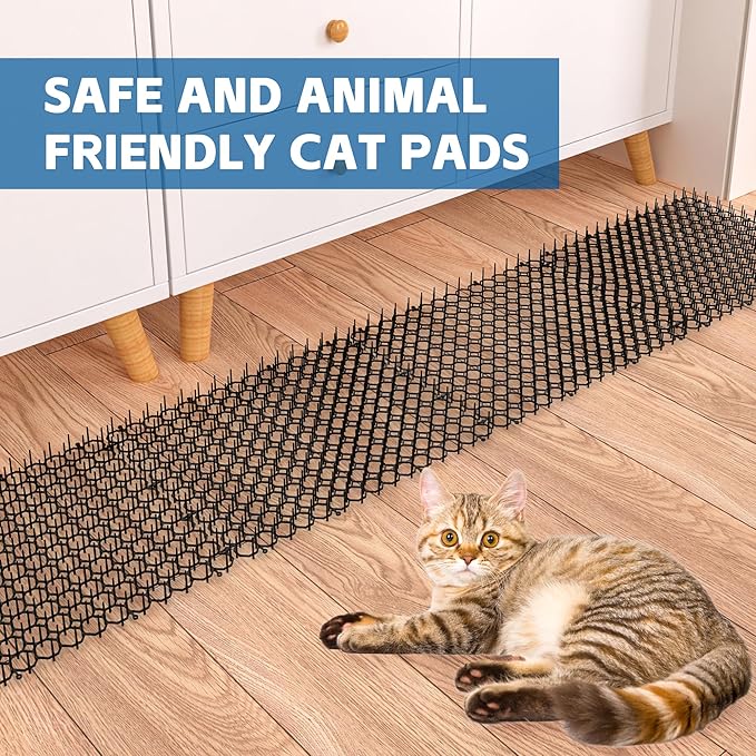 OCEANPAX 16 X 13 Inch Scat Mat for Cats, 16 Pack Cat Scat Mat - Indoor/Outdoor Pet Solution for Plants, Furniture