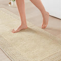 Madison Park Splendor Reversible 100% Cotton Tufted Bathroom Rug-3000 GSM Hotel Quality Luxurious Plush Medium Pile Bath Mat Absorbent, Quick Dry, Shower Room Décor, 24x72, Natural