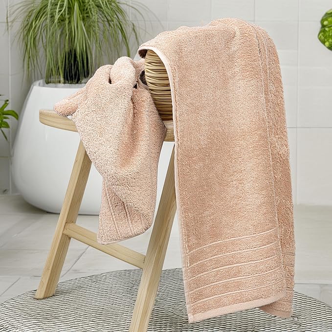 Tens Towels Pack of 2 Extra Large Bath Sheets 35 x 70 Inches, 100% Cotton, Larger & Lighter Weight, Quicker to Dry, Super Soft & Absorbent, Oversized Bath Towels, Beige