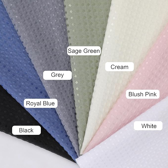 OVZME Stall Fabric Shower Curtain Set - 36x72, Waffle Weave 230GSM Heavy Duty Shower Curtains for Narrow Stall Size, Machine Washable Bath Curtain with 12 Plastic Hooks, Sage Green