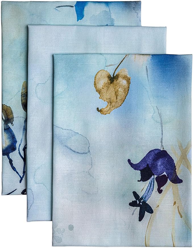 Maison d' Hermine Kitchen Towels Set of 2 100% Cotton 27.50" x 20" Reusable Cloth Tea Dish Towels Absorbent with Hanging Loop for Kitchen, Dining, Cocktail Parties Spring/Summer (Lazy Summer Days)