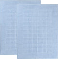 Superior 100% Cotton Bathmat Set, Bath Mats, Bathroom Decor, Shower, Bathtub Essentials, Home Accessories, Small Washable Rug, No Backing, Heavyweight, Nora Collection, Set of 2, 22" x 35", Light Blue