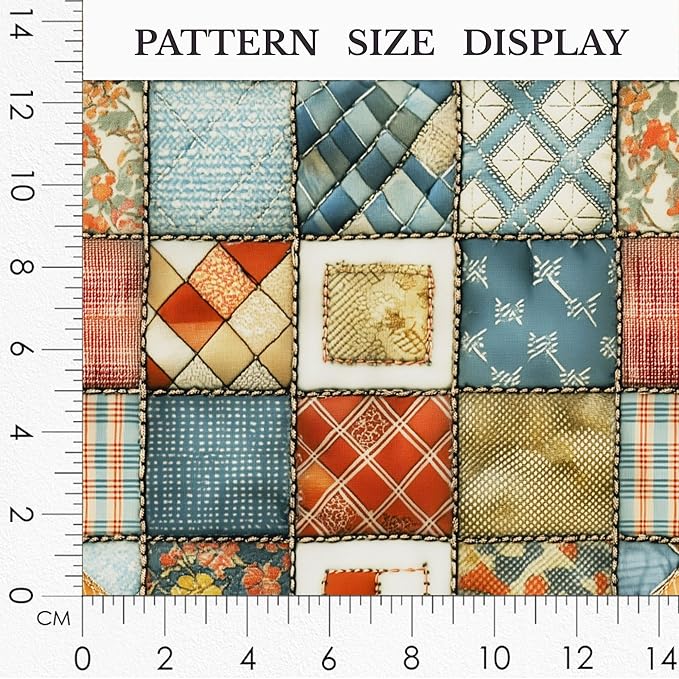 Vintage Floral Patchwork Cotton Fabric – Premium Turkish Printed Cotton 140 GSM, Pre-Cut 61 x 36.6 Inches, Quilting & Sewing Fabric for Crafts, Home Decor & DIY Projects