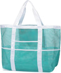 F-color Mesh Beach Bag Family - Large Tote Bag for Cruise Pool Toys Beach Vacation Essentials