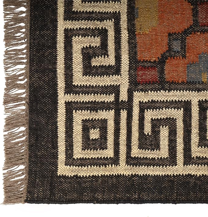 Klim Wool Jute Rug – Handwoven Elegance and Durability (Design 8)