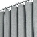 BTTN Extra Long Fabric Shower Curtain - 72x90 Inch Linen Textured Heavy Duty Cloth Shower Curtain Set with 12 Plastic Hooks, Large Modern Hotel Luxury Polyester Shower Curtains for Bathroom, Gray/Grey