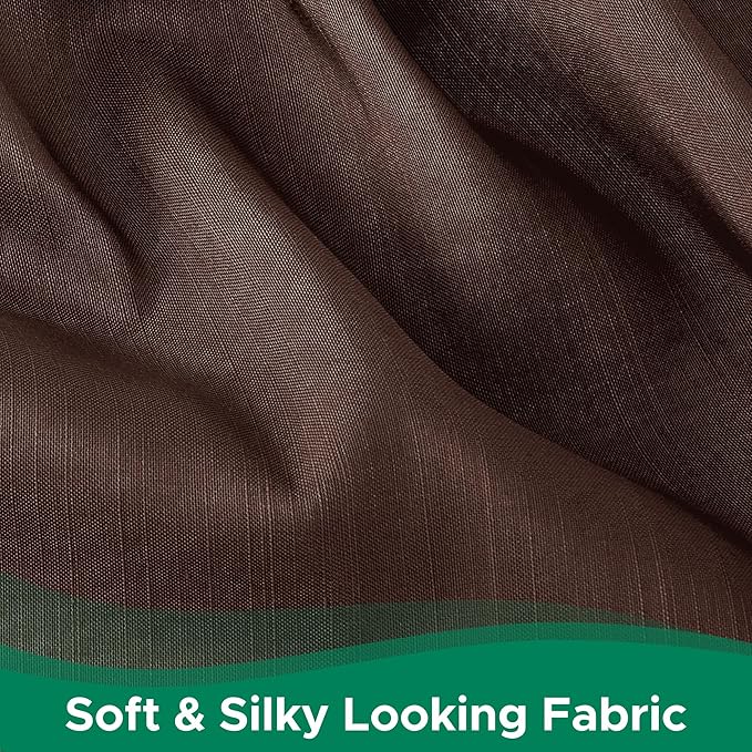 Biscaynebay Wrap Around Bed Skirts for Twin & Twin XL Beds 15" Drop, Brown Adjustable Elastic Dust Ruffles Easy Fit Wrinkle & Fade Resistant Silky Luxurious Fabric Machine Washable