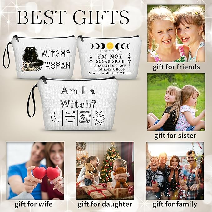 Small Goth Witchy Gifts for Women Witchcraft Cosmetic Makeup Bags for Women for Purse