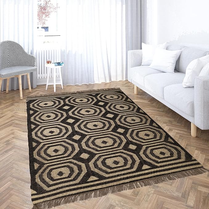 Klim Wool Jute Rug – Handwoven Elegance and Durability (Design 1)