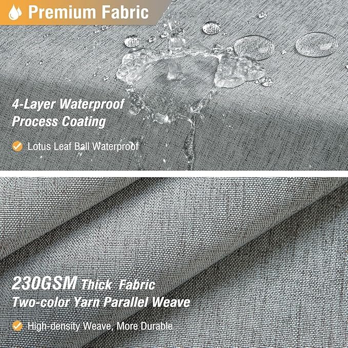 BTTN Extra Long Fabric Shower Curtain - 72x90 Inch Linen Textured Heavy Duty Cloth Shower Curtain Set with 12 Plastic Hooks, Large Modern Hotel Luxury Polyester Shower Curtains for Bathroom, Gray/Grey