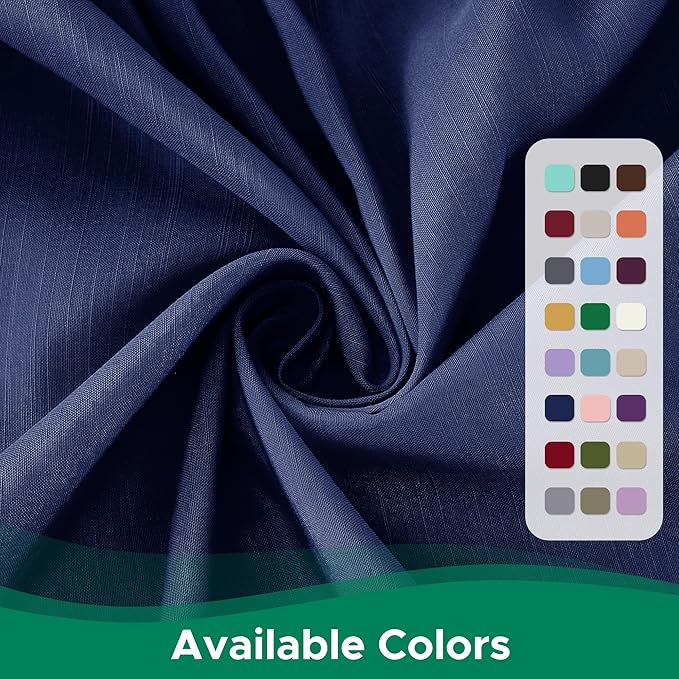 Biscaynebay Wrap Around Bed Skirts for King & Cal King Beds 19" Long Drop, Navy Adjustable Elastic Dust Ruffles Easy Fit Wrinkle & Fade Resistant Silky Luxurious Fabric Solid Machine Washable