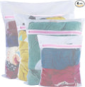Vivifying Mesh Laundry Bags, 4pcs Durable Coarse Mesh Wash Bags with Zipper for Washing Machine, Delicates, Lingerie, Socks, Shoes and Stuffed Animals