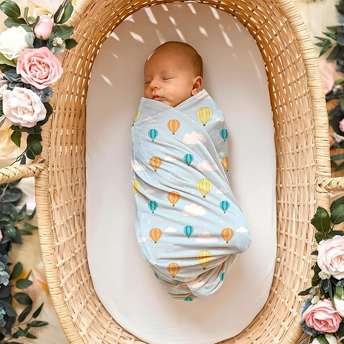Stellar Kiddos Muslin Swaddle Blankets, Soft Breathable Cozy Baby Blankets for Newborn Boys and Girls, 47” X 47“, 2 Pack Receiving Swaddles, 70% Viscose from Bamboo 30% Cotton (Little Explorers)