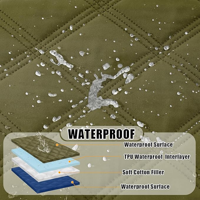 Smiry Waterproof Dog Bed Cover Blanket 30x53, Soft Reversible Pet Blanket, Washable Leakproof Cats Dogs Couch Cover for Sofa, Couch, Furniture, Lattice, Green/Navy