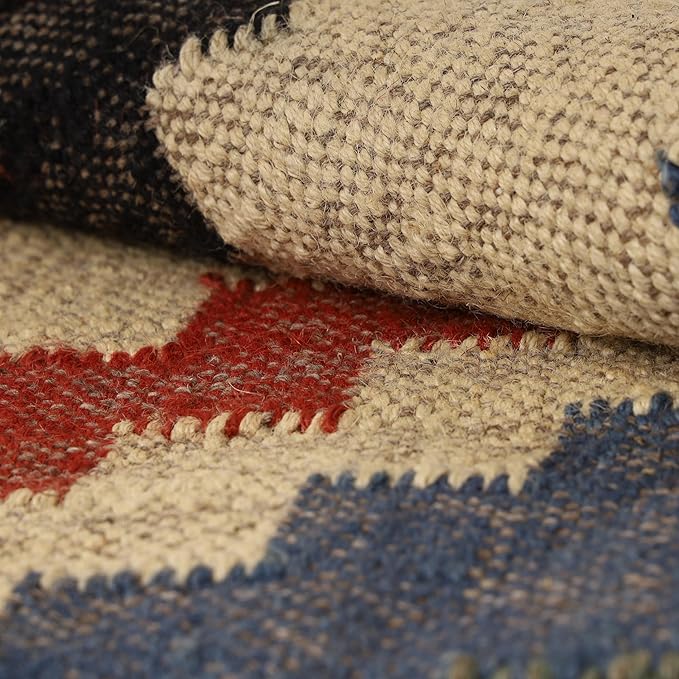 Klim Wool Jute Rug – Handwoven Elegance and Durability (Design 4)