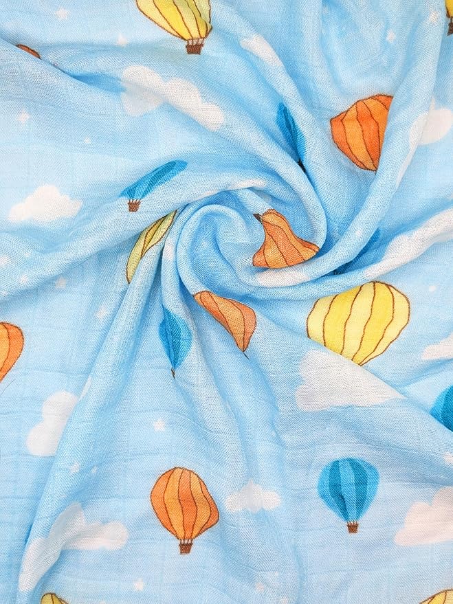 Stellar Kiddos Muslin Swaddle Blankets, Soft Breathable Cozy Baby Blankets for Newborn Boys and Girls, 47” X 47“, 2 Pack Receiving Swaddles, 70% Viscose from Bamboo 30% Cotton (Little Explorers)