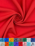 EOVEA - Polyester Poplin Fabric by The Yard – 100% Polyester, 60” Wide Durable Versatile Material for Apparel, Home Décor, Crafts, Tablecloths, Curtains, Drapes, Sewing & DIY Projects (Red,5 Yard)