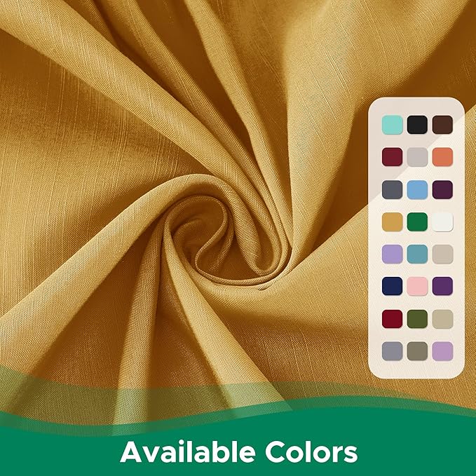 Biscaynebay Wrap Around Bed Skirts for King & Cal King Beds Short Drop of 12", Gold Adjustable Elastic Dust Ruffles Easy Fit Wrinkle Resistant Silky Luxurious Fabric Machine Washable
