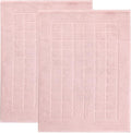 Superior 100% Cotton Bathmat Set, Bath Mats, Bathroom Decor, Shower, Bathtub Essentials, Home Accessories, Small Washable Rug, No Backing, Heavyweight, Nora Collection, Set of 2, 22" x 35", Tea Rose