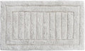 voyzz home Luxurious 100% Cotton Bathroom Rug Mat - Featuring Ultra-Soft Plushness, Non-Slip Design, Thickness, and Washability. Enhancing Home Decor, Bath Mat Measuring 20"x32" Striped Grey.…