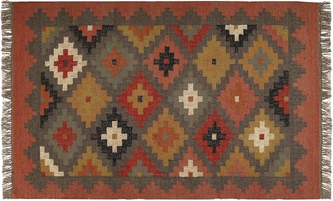 Klim Wool Jute Rug – Handwoven Elegance and Durability (Design 9)