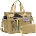 Women's Large Canvas Tote Bag Set (2PCs) - Ideal for Laptop, Hobo, Crossbody, Handbag, Travel, Gym & Work
