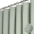 BTTN Fabric Shower Curtain, Linen Textured Heavy Duty Polyester Cloth Shower Curtain Set with Plastic Hooks,Sage Green, 72x78