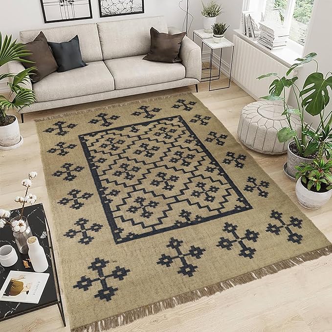 Klim Wool Jute Rug – Handwoven Elegance and Durability (Design 18)