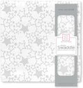 SwaddleDesigns Cotton Muslin Swaddle Blanket, Receiving Blanket for Boys & Girls, Best Shower Gift, 46x46 inches, Sterling Starshine