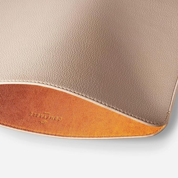 Comfyable Laptop Sleeve 14 Inch Precisely Compatible with MacBook Pro M5 M4 M3 M2 M1 Pro/Max 2025, Faux Leather Cover Case 14 in, Sand