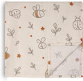 HECCEI Muslin Swaddle Blanket - Baby Muslin Blanket Large Swaddles 47 x 47 inches Breathable & Soft Baby Receiving Blanket Gender Neutral for Newborn Boys Girls, Garden Friend
