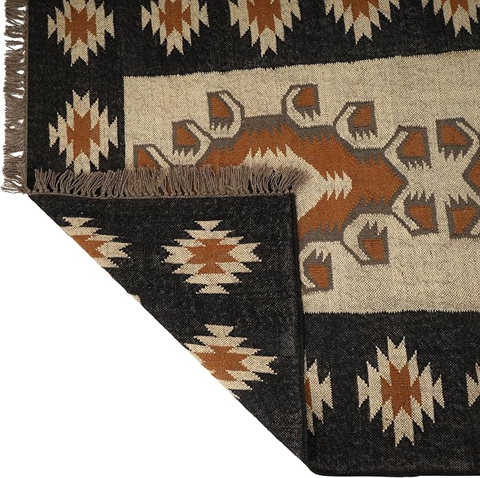 Klim Wool Jute Rug – Handwoven Elegance and Durability (Design 7)