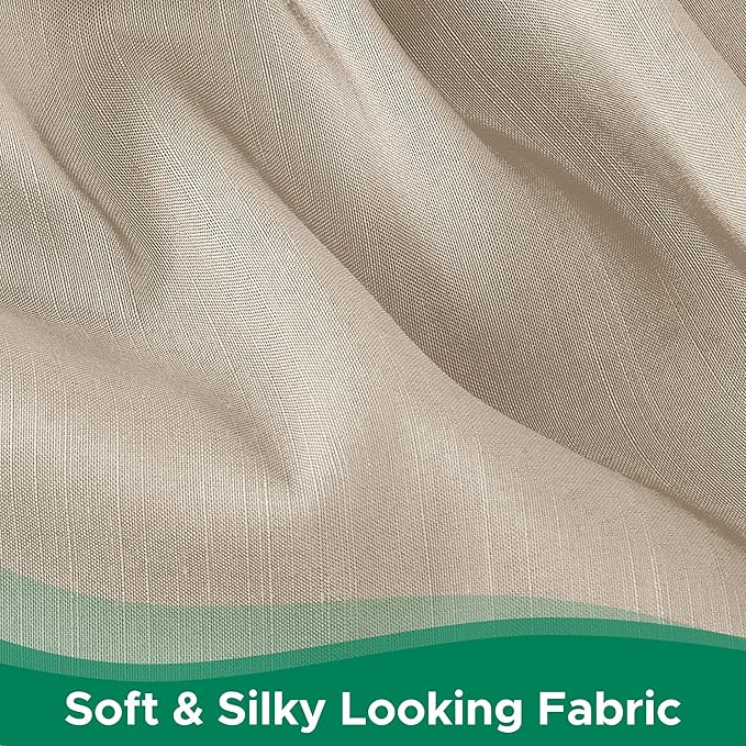 Biscaynebay Wrap Around Bed Skirts for Twin & Twin XL Beds 15" Drop, Light Camel Elastic Dust Ruffles with Adjustable Belts Silky Luxrious Fabric Machine Washable