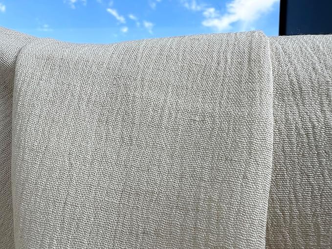 Linen Rayon Blend Fabric by The Linen Lab – Lightweight, Soft, Pre-Washed Material for Sewing, Clothing, Crafts & DIY (1 Yard pre Cut, Oatmeal with Natural Wrinkle Effect)