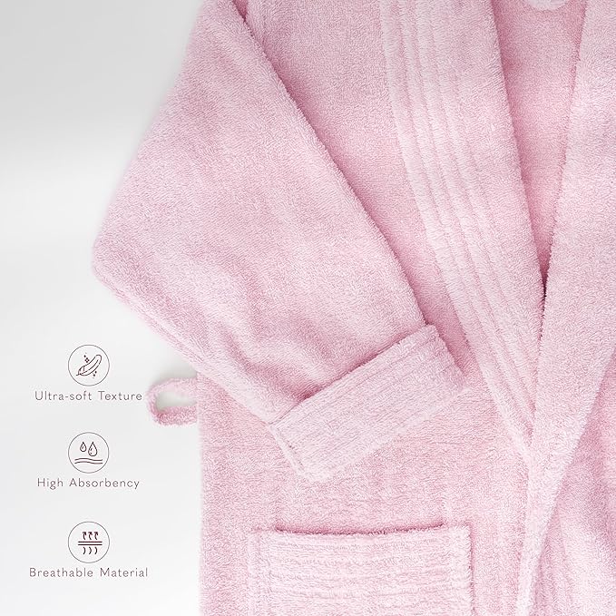 American Soft Linen Women’s 100% Cotton Terry Bathrobe – Soft, Absorbent, Quick Dry Turkish Robes for Women Quality Housecoat